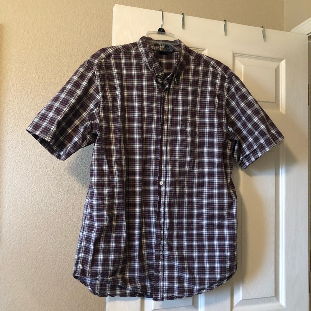 Men’s Burgandy Button Up Shirt